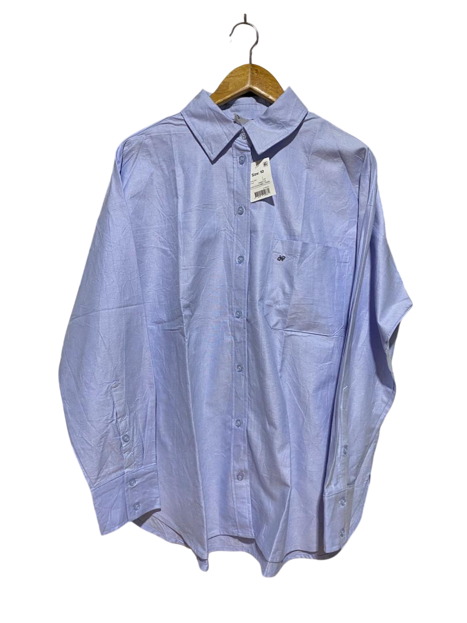 ANKO |XL| BUST 24| B45| LIGHT BLUE OVERSIZED LONG SLEEVE BUTTON-DOWN OXFORD SHIRT