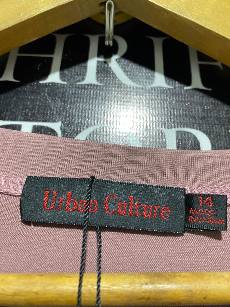URBAN CULTURE |L| BUST FREE| B45| DUSTY ROSE LONG SLEEVE OVERSIZED MAXI T-SHIRT DRESS