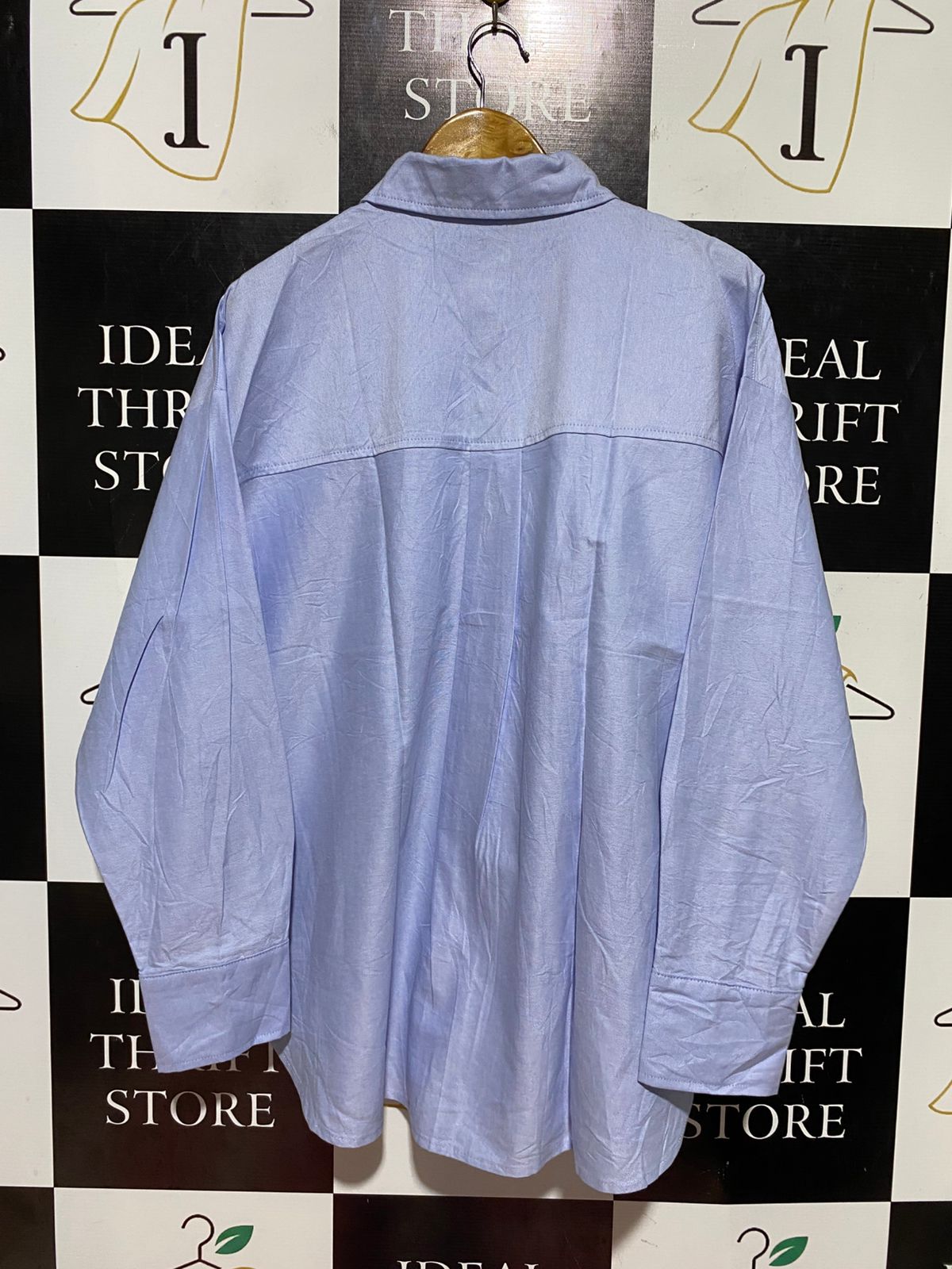 ANKO |XL| BUST 24| B45| LIGHT BLUE OVERSIZED LONG SLEEVE BUTTON-DOWN OXFORD SHIRT