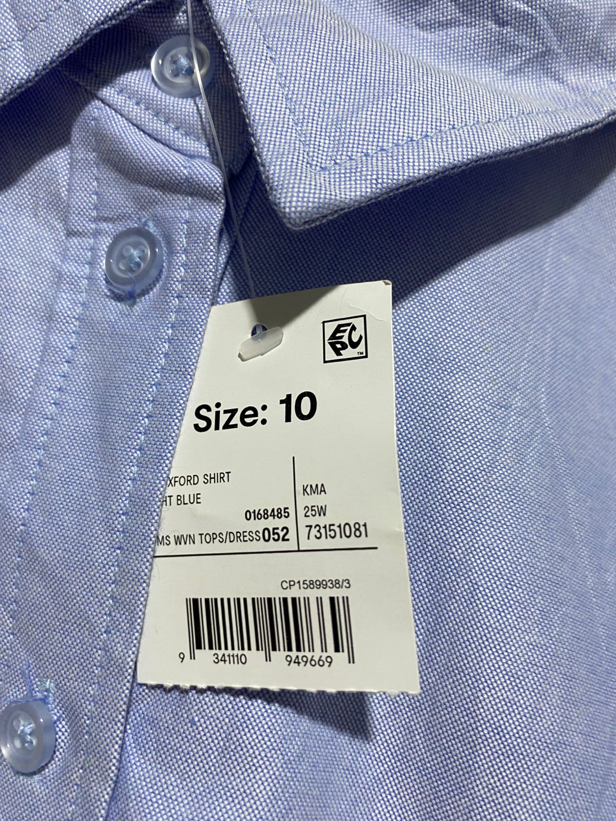 ANKO |XL| BUST 24| B45| LIGHT BLUE OVERSIZED LONG SLEEVE BUTTON-DOWN OXFORD SHIRT
