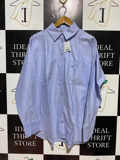 ANKO |XL| BUST 24| B45| LIGHT BLUE OVERSIZED LONG SLEEVE BUTTON-DOWN OXFORD SHIRT