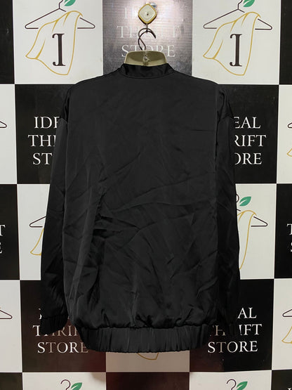 RITA ORA |XL| BUST 25| B45| BLACK SATIN BOMBER JACKET - FULL ZIP LIGHTWEIGHT OUTWEAR