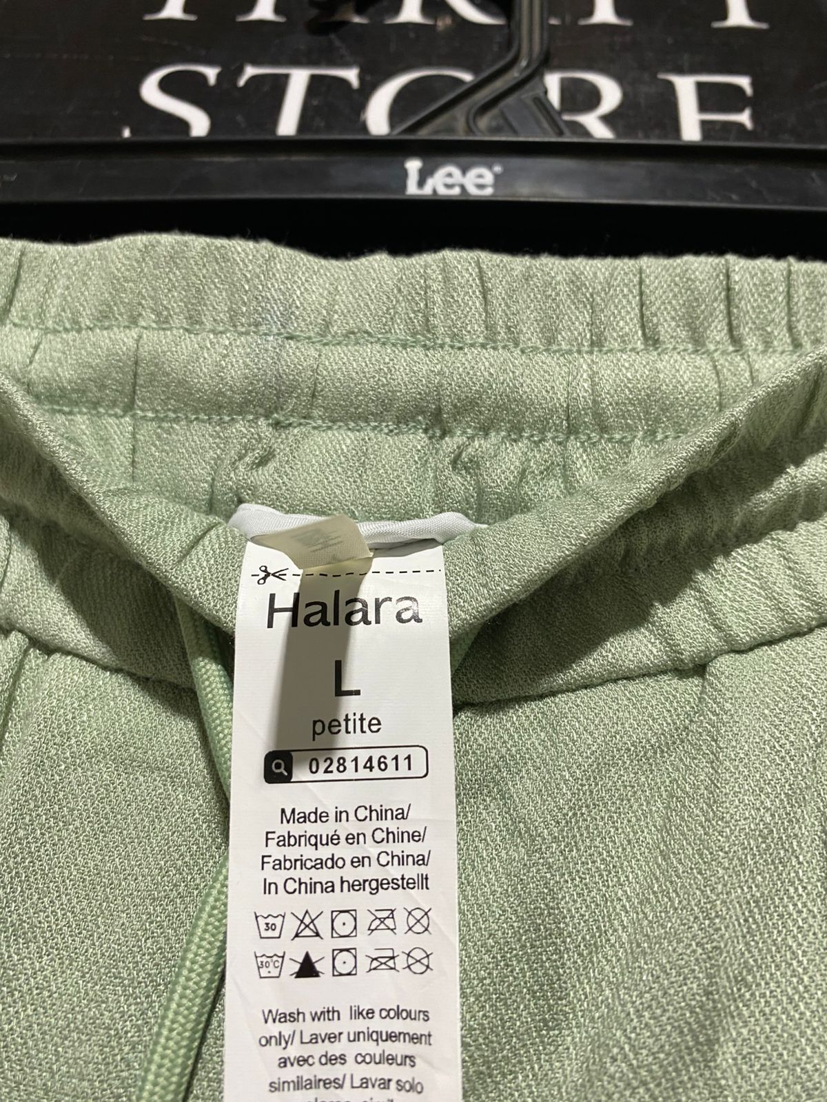 HALARA |L| WAIST 32| B44| SAGE GREEN WIDE LEG PANTS - NWT ELASTIC WAIST DRAWSTRING LOUNGE TROUSERS
