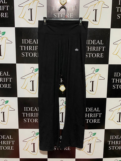 ALO |XL| WAIST 31| BLACK WIDE LEG LOUNGE PANTS - HIGH WAISTED ATHLEISURE YOGA TROUSERS