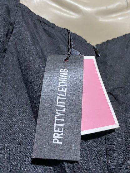 PRETTYLITTLE THING |S| BUST 16| B44| BLACK WIDE LEG CARGO JUMPSUIT - SLEEVELESS UTILITY STREETWEAR ONE-PIECE WITH STRAPS