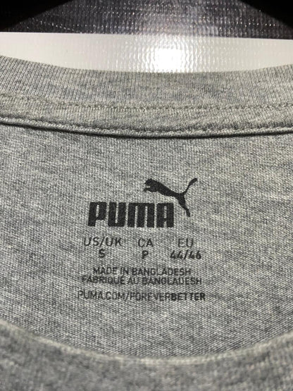 PUMA |S| BUST 19| B44| HEATHER GREY LOGO T-SHIRT - CASUAL SHORT SLEEVE SPORT TEE