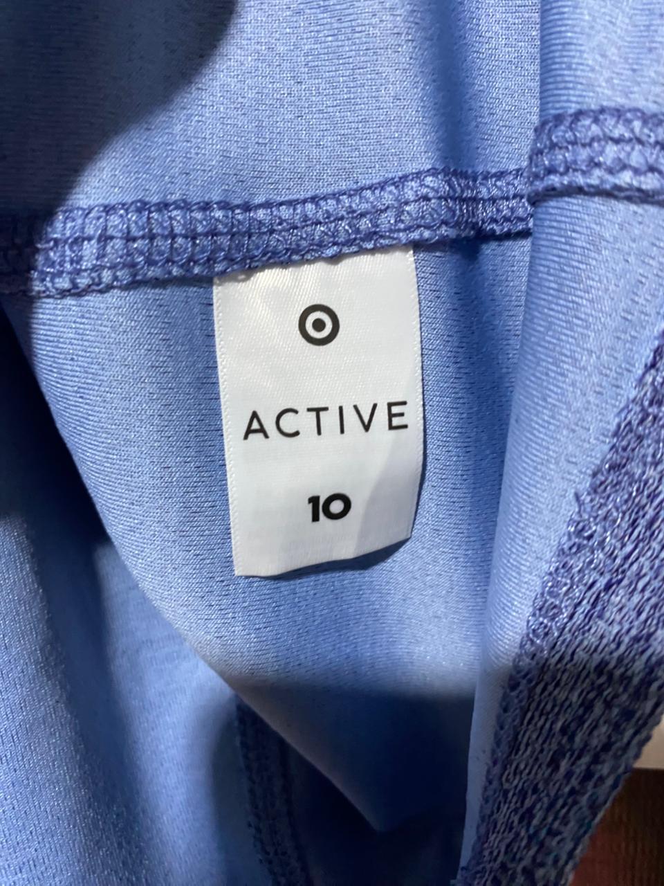 TARGET ACTIVE |M| BUST 18| B44| ACTIVE HEATHER BLUE ATHLETIC T-SHIRT - RAGLAN SHORT SLEEVE WORKOUT TOP