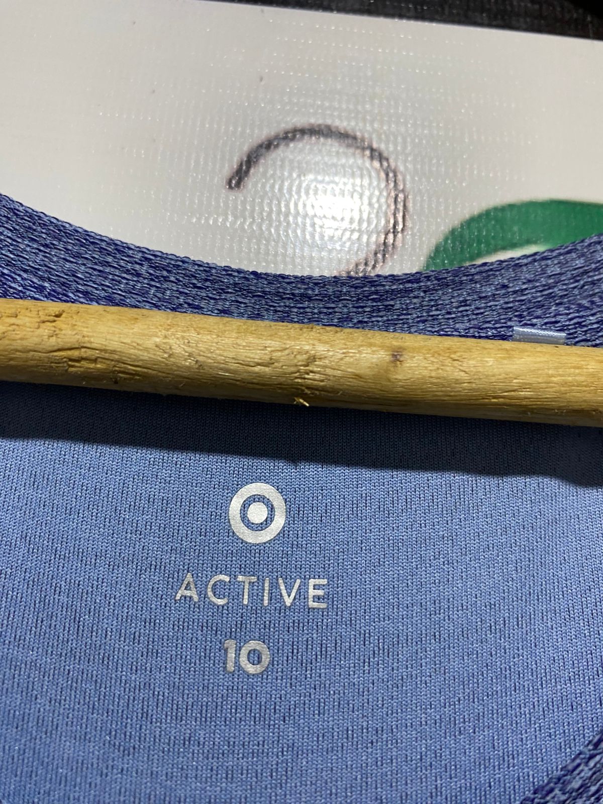 TARGET ACTIVE |M| BUST 18| B44| ACTIVE HEATHER BLUE ATHLETIC T-SHIRT - RAGLAN SHORT SLEEVE WORKOUT TOP