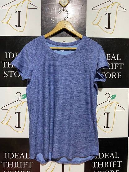 TARGET ACTIVE |M| BUST 18| B44| ACTIVE HEATHER BLUE ATHLETIC T-SHIRT - RAGLAN SHORT SLEEVE WORKOUT TOP