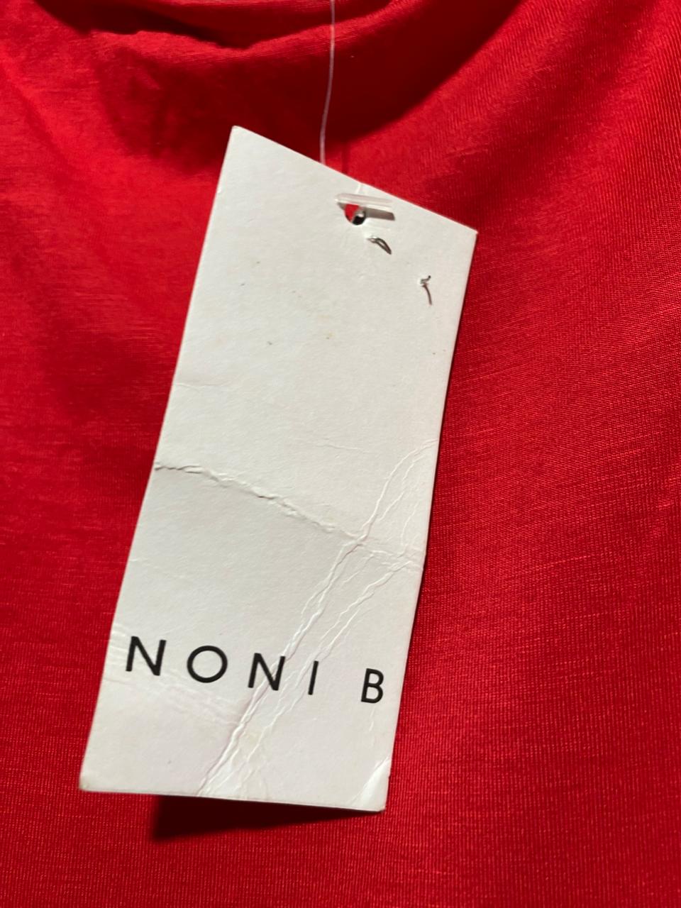 NONI B |M| BUST 21| B44| CHERRY RED BASIC TANK TOP - CASUAL SCOOP NECK SLEEVELESS LAYERING CAMI
