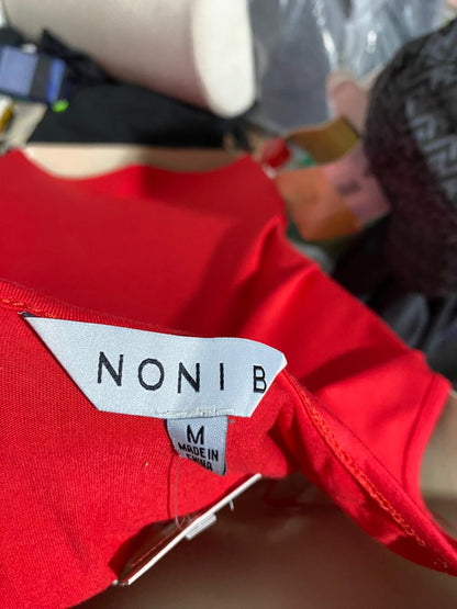 NONI B |M| BUST 21| B44| CHERRY RED BASIC TANK TOP - CASUAL SCOOP NECK SLEEVELESS LAYERING CAMI