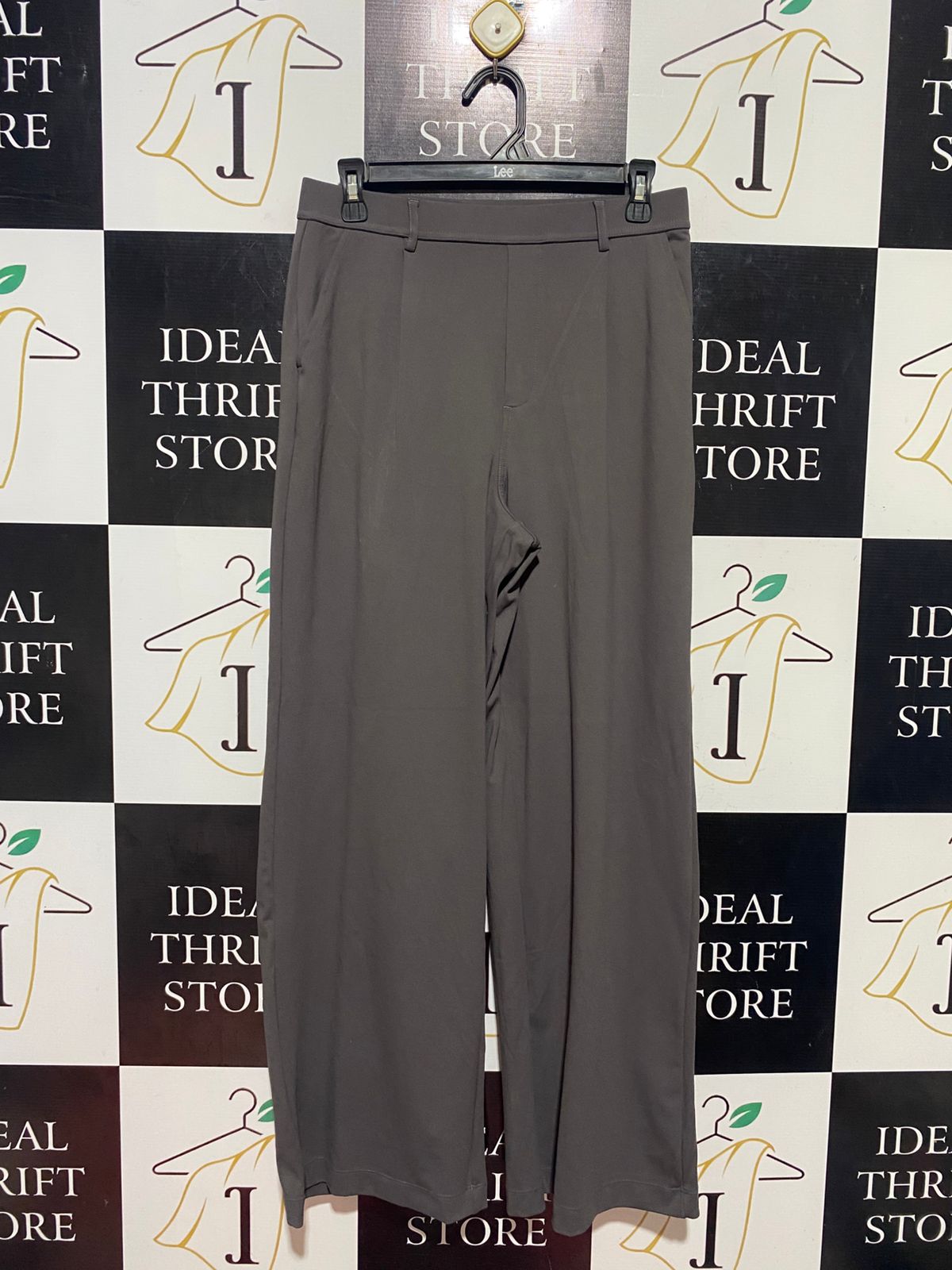 HALARA |M| WAIST 29| B44| CHARCOAL GRAY WIDE LEG TROUSER PANTS