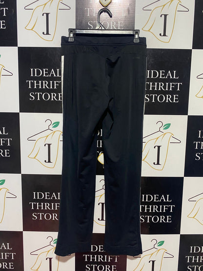 ADIDAS |L| WAIST 30| B44| BLACK ATHLETIC TRACK PANTS WITH SIDE STRIPES
