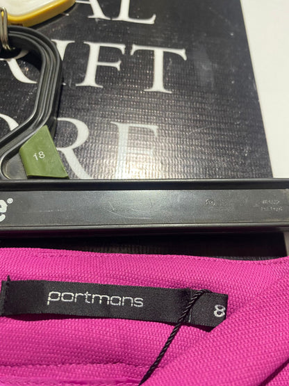PORTMANS |S| WAIST 26| B44| MAGENTA PINK WIDE LEG DRESS TROUSERS