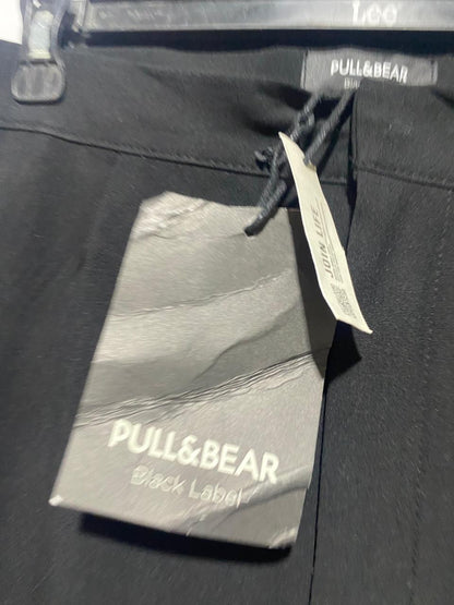 PULL & BEAR |L| WAIST 32| B44| BLACK LABEL WOMEN'S BLACK STRAIGHT LEG PANTS