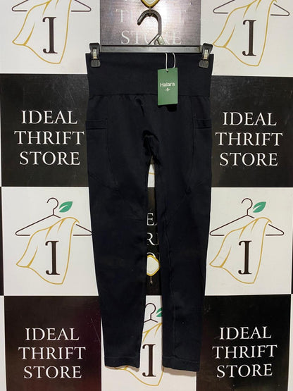 HALARA |XS| WAIST 24| B44| WOMEN'S BLACK HIGH WAISTED ACTIVEWEAR LEGGINGS WITH TAGS
