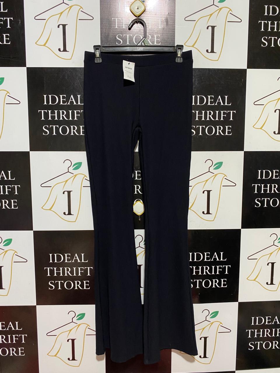 COTTON ON |M| WAIST 28| B44| WOMEN'S BLACK RIBBED FLARED YOGA PANTS WITH TAGS