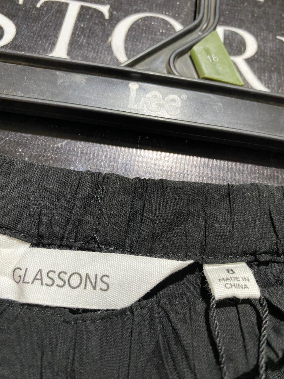 GLASSON |S| WAIST 27| B44| WOMEN'S BLACK LIGHTWEIGHT WIDE LEG DRAWSTRING PANTS WITH TAGS