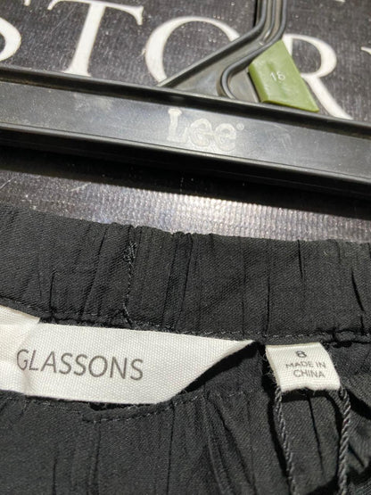 GLASSON |S| WAIST 27| B44| WOMEN'S BLACK LIGHTWEIGHT WIDE LEG DRAWSTRING PANTS WITH TAGS