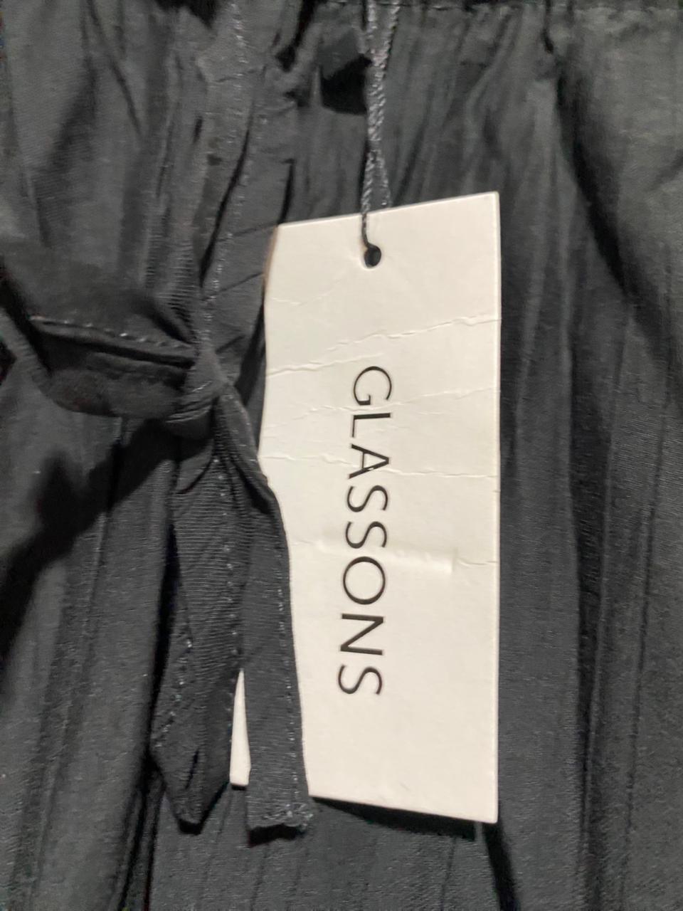 GLASSON |S| WAIST 27| B44| WOMEN'S BLACK LIGHTWEIGHT WIDE LEG DRAWSTRING PANTS WITH TAGS