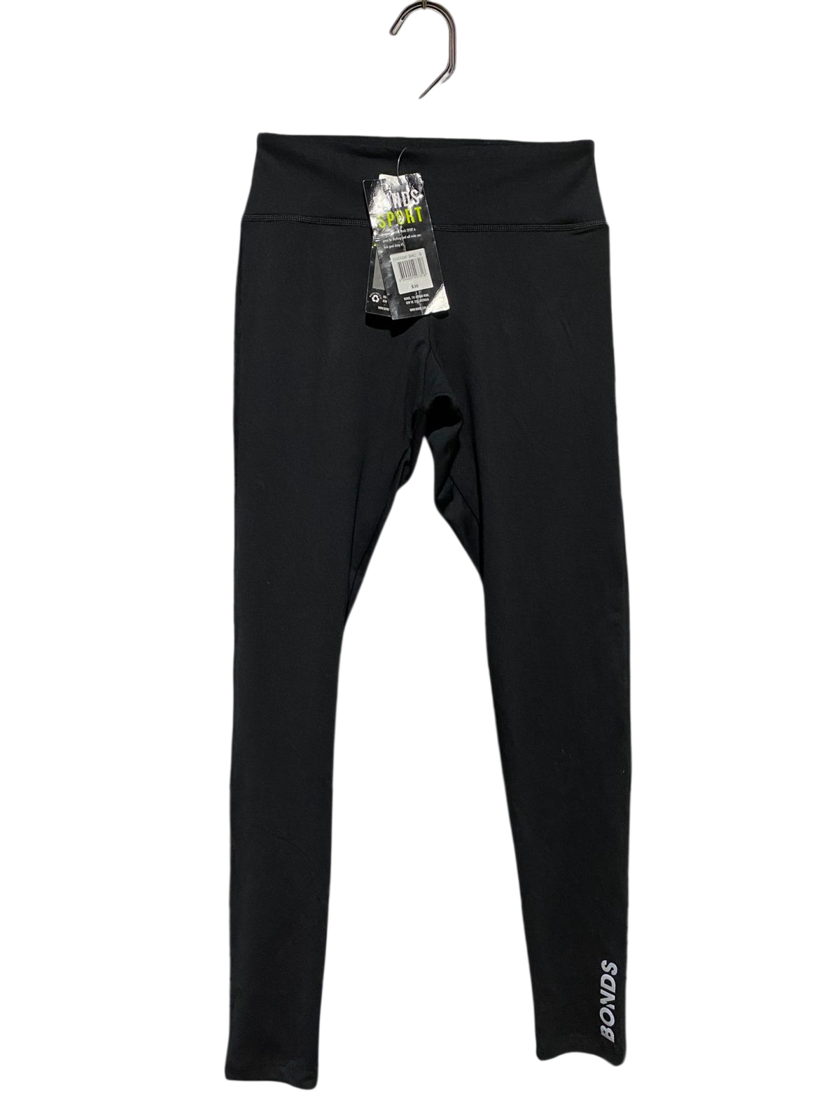 BONDS SPORT |S| WAIST 22| B45| CLASSIC BLACK HIGH-WAISTED ACTIVEWEAR LEGGINGS