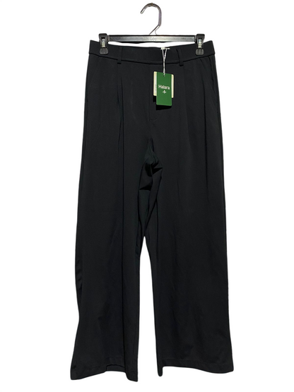 HALARA |M| WAIST 28| B45| CLASSIC BLACK HIGH-WAISTED WIDE-LEG PLEATED TROUSERS