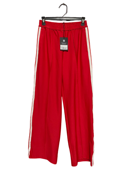 DECJUBA |S| WAIST 26| B45| RED WIDE-LEG TRACK PANTS WITH SIDE STRIPES