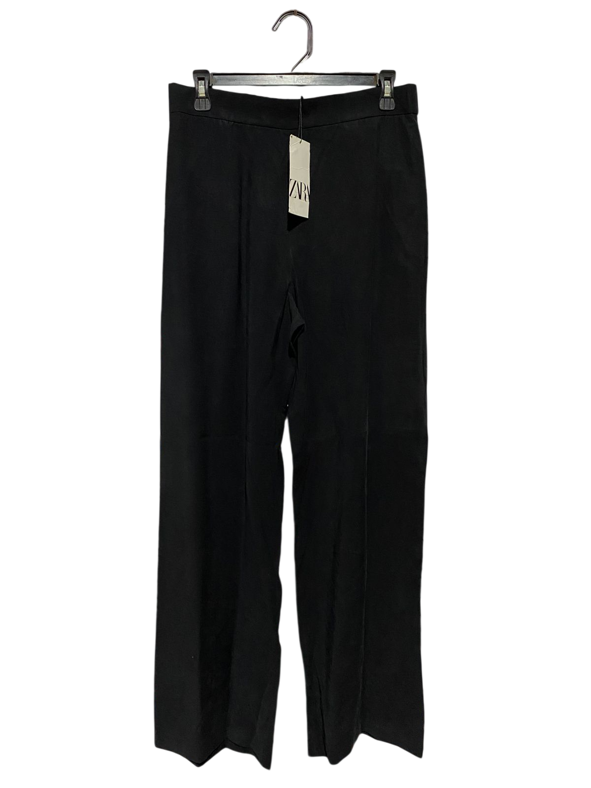 ZARA |L| WAIST 30| B45| CLASSIC BLACK HIGH-WAISTED WIDE-LEG PANTS