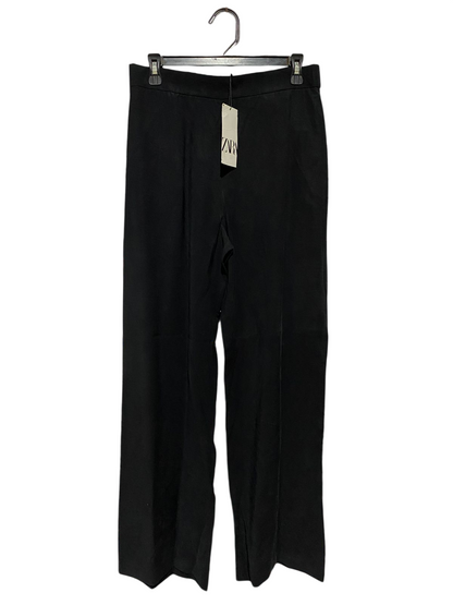 ZARA |L| WAIST 30| B45| CLASSIC BLACK HIGH-WAISTED WIDE-LEG PANTS
