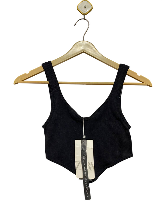 ZARA | XS| BUST 10| B46| LIMITLESS CONTOUR COLLECTION BLACK CORSET CROP TANK TOP
