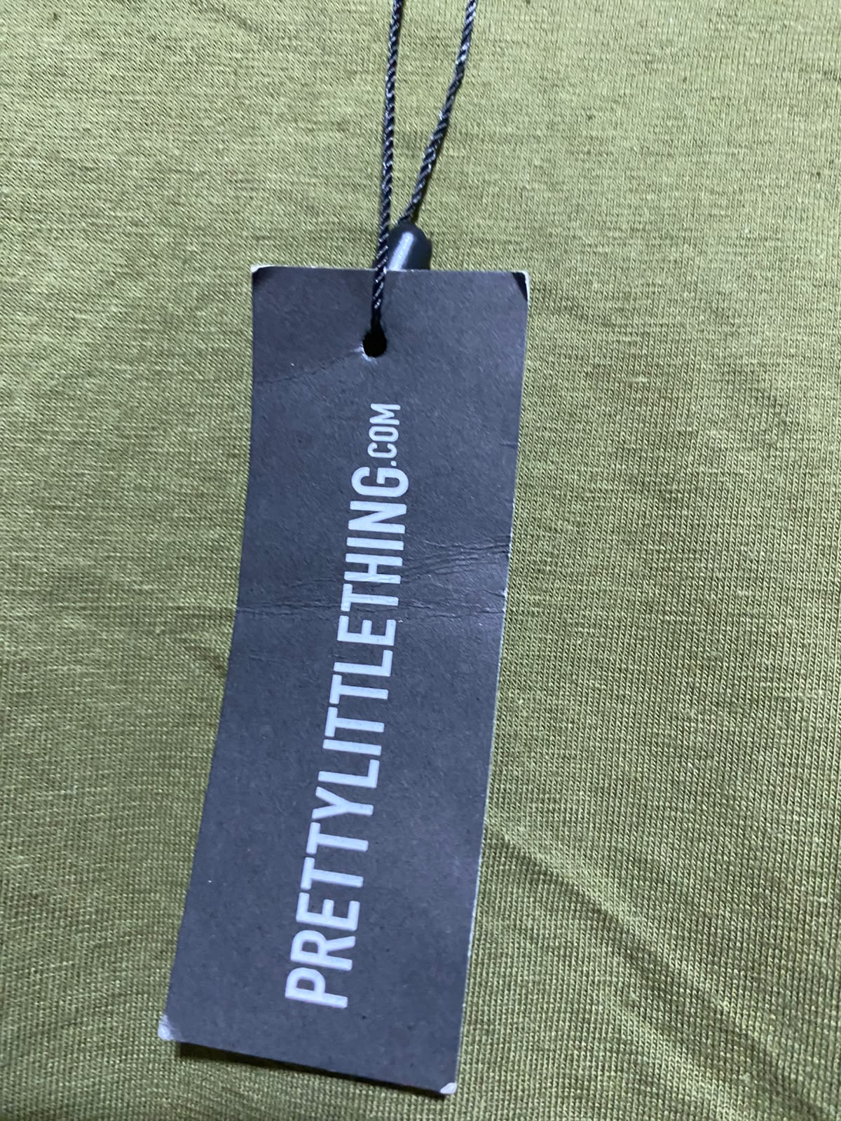 PRETTYLITTLE THING |XS| BUST 13| B46| SHAPE KHAKI RUCHED SIDE TANK TOP