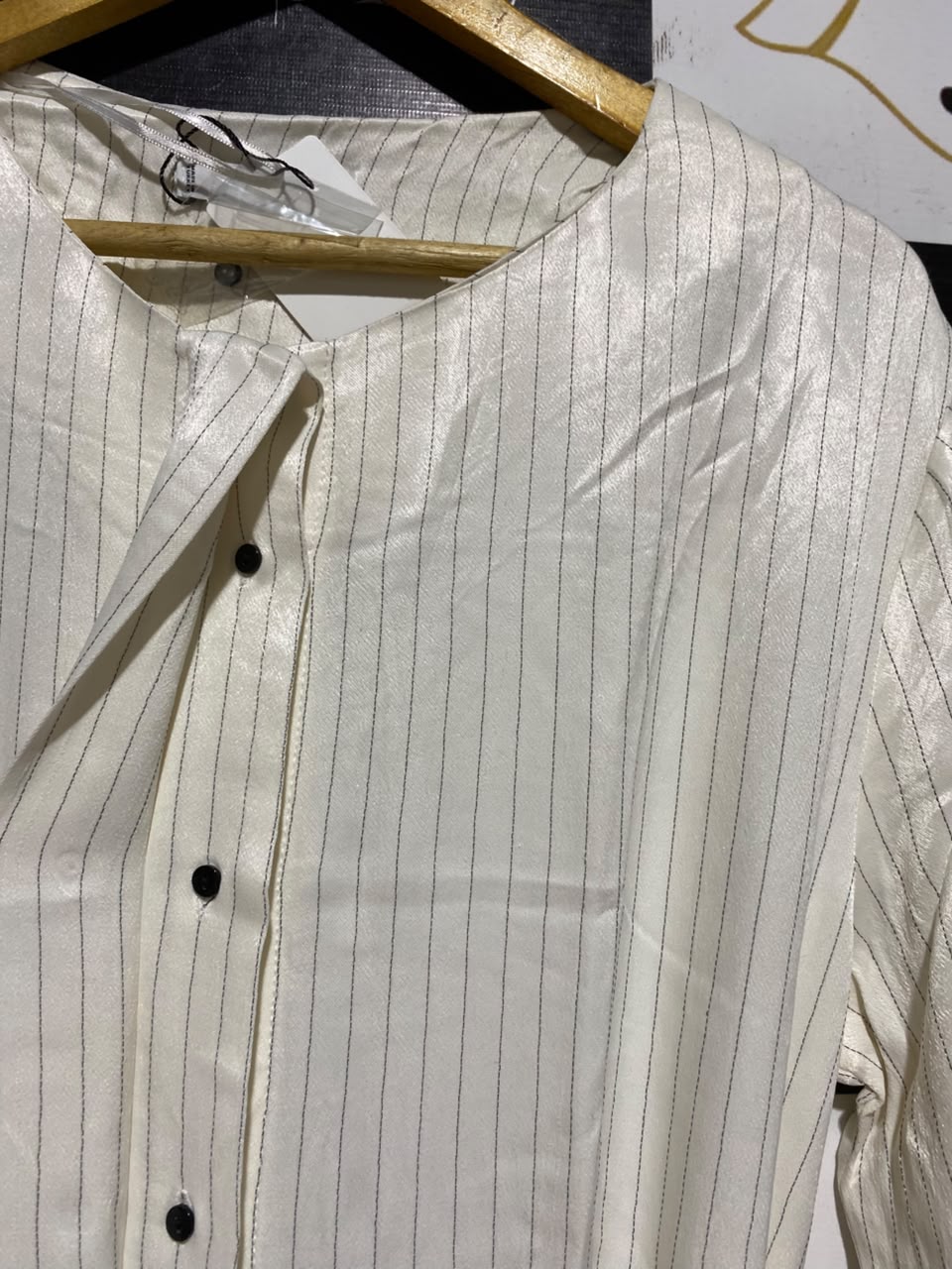 MNG |L| BUST 20| B46| WHITE STRIPED LONG SLEEVE MAXI DRESS WITH WAIST TIE