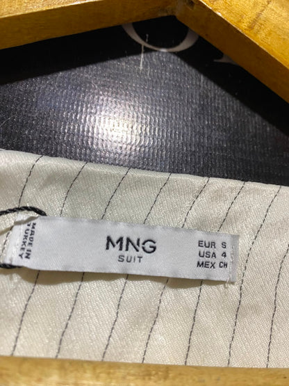 MNG |L| BUST 20| B46| WHITE STRIPED LONG SLEEVE MAXI DRESS WITH WAIST TIE