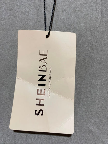 SHEIN |XS| BUST 17| B45| TAUPE CROPPED LONG SLEEVE OPEN FRONT SHRUG CARDIGAN