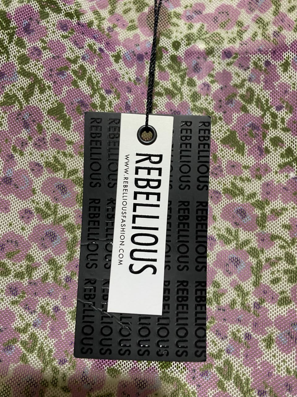 REBELLIOUS |S| BUST 15| B45| PURPLE FLORAL PRINT PUFF SLEEVE RUCHED BODYSUIT