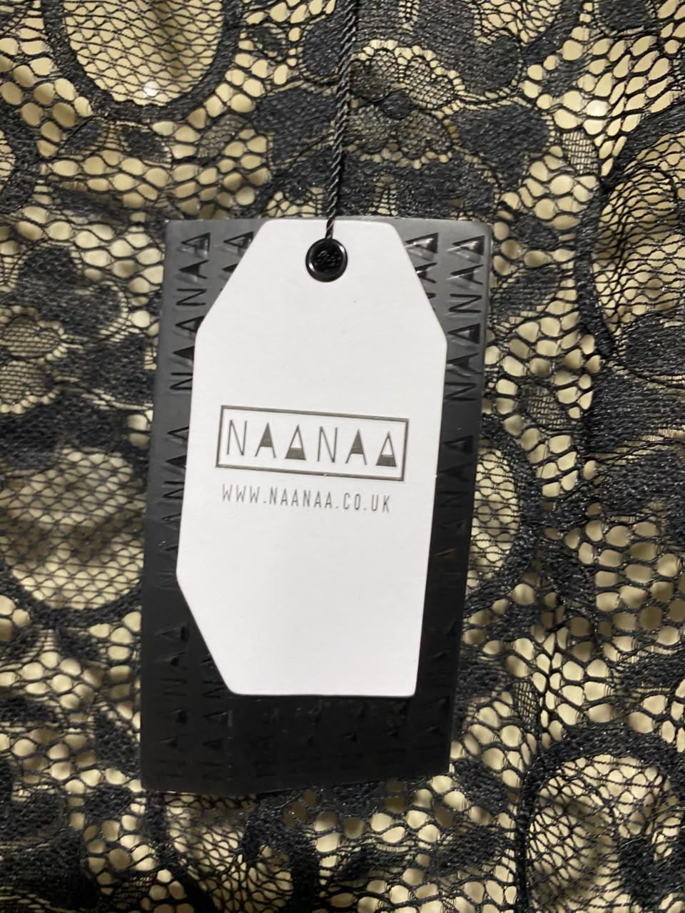 NAANAA |M| BUST 16| B45| BLACK SHEER LACE CORSET-STYLE CAMI BODYSUIT