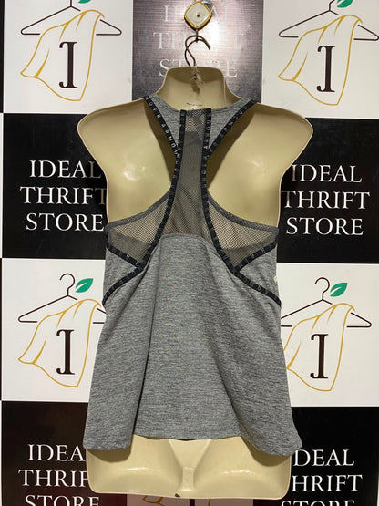 UNDER ARMOUR |XS| BUST 15| B45| GREY HEATHERED RACERBACK ACTIVEWEAR TANK TOP