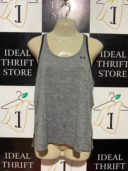 UNDER ARMOUR |XS| BUST 15| B45| GREY HEATHERED RACERBACK ACTIVEWEAR TANK TOP
