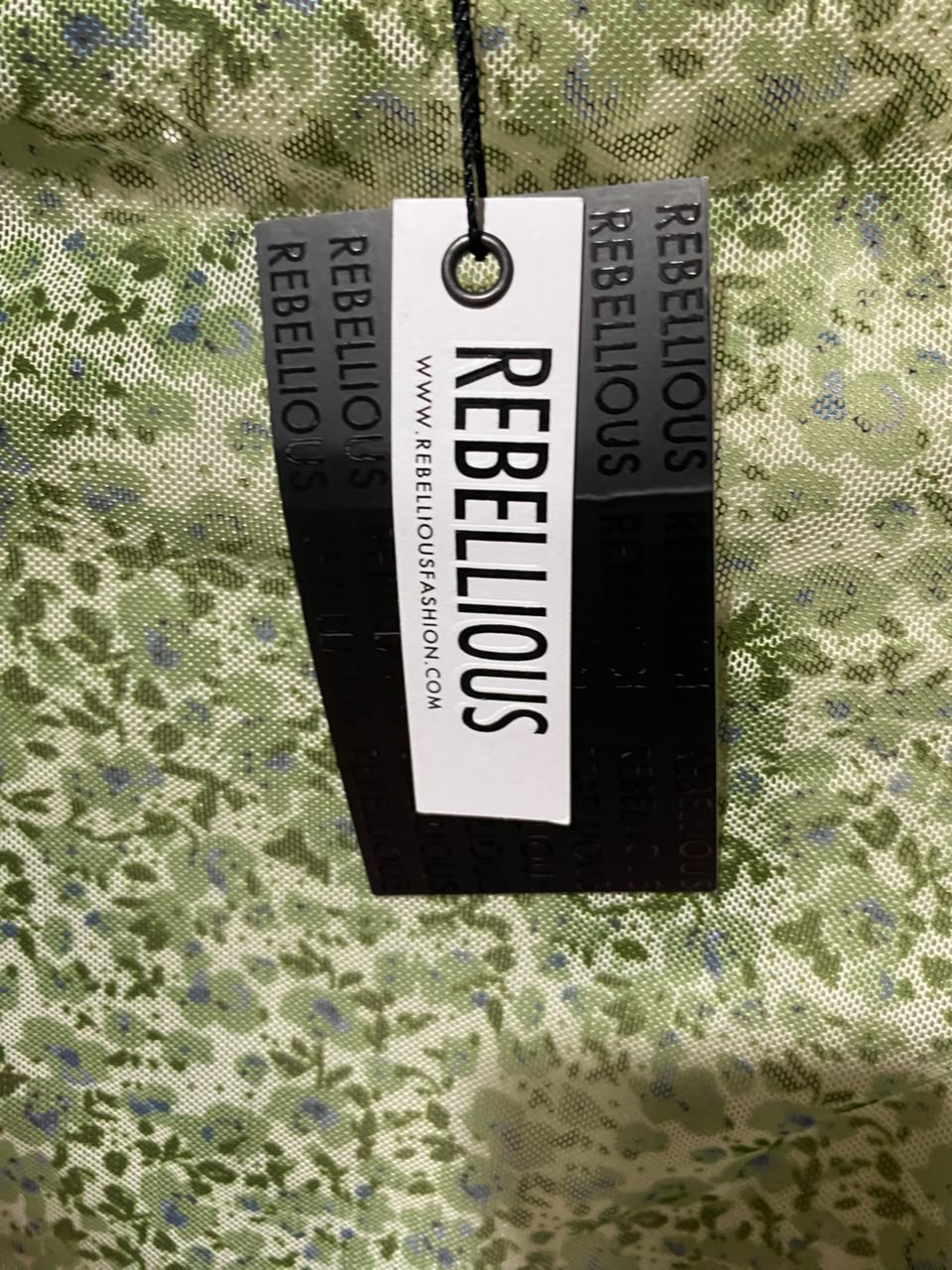 REBELLIOUS |S| BUST 15| B45| GREEN FLORAL PRINT PUFF SLEEVE RUCHED BODYSUIT