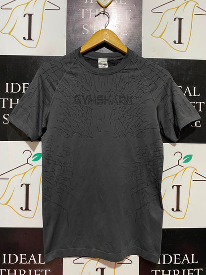 GYMSHARK |M| BUST 17| CHARCOAL GREY SEAMLESS SHORT SLEEVE ATHLETIC T-SHIRT