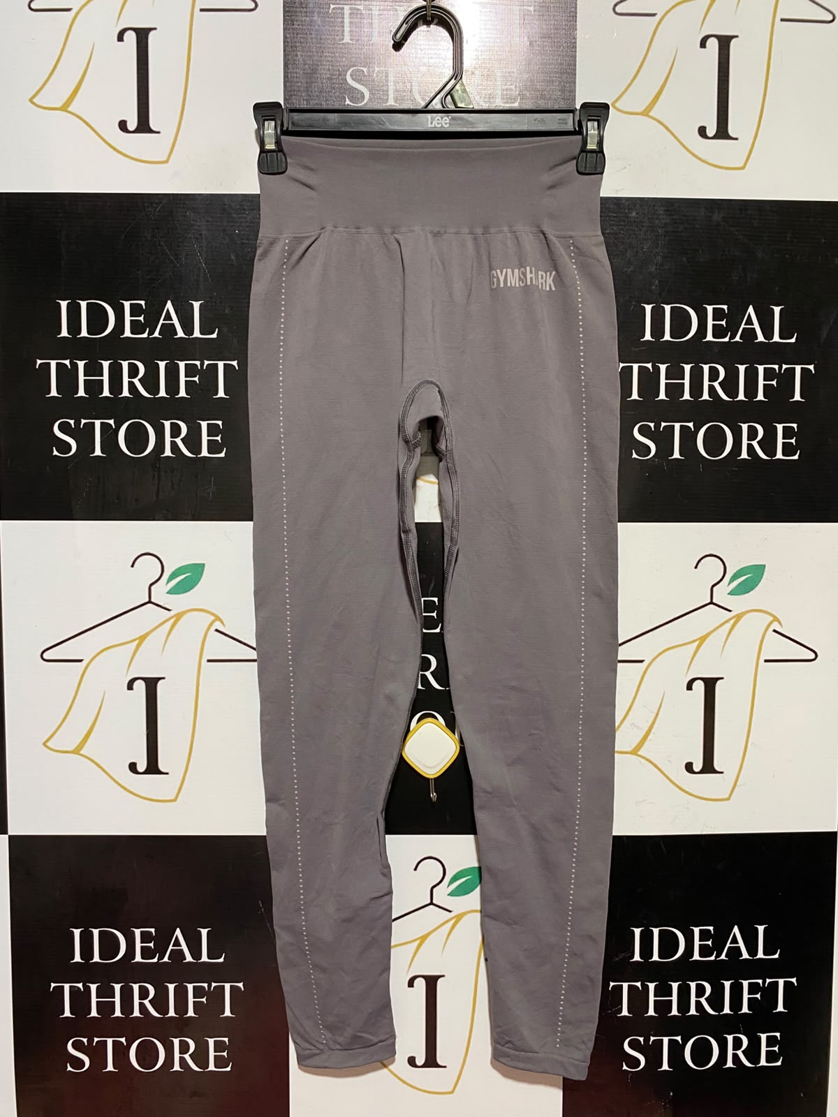 GYMSHARK |XS| WAIST 22| B45| WOMEN'S TAUPE GREY SEAMLESS HIGH-WAISTED LEGGINGS