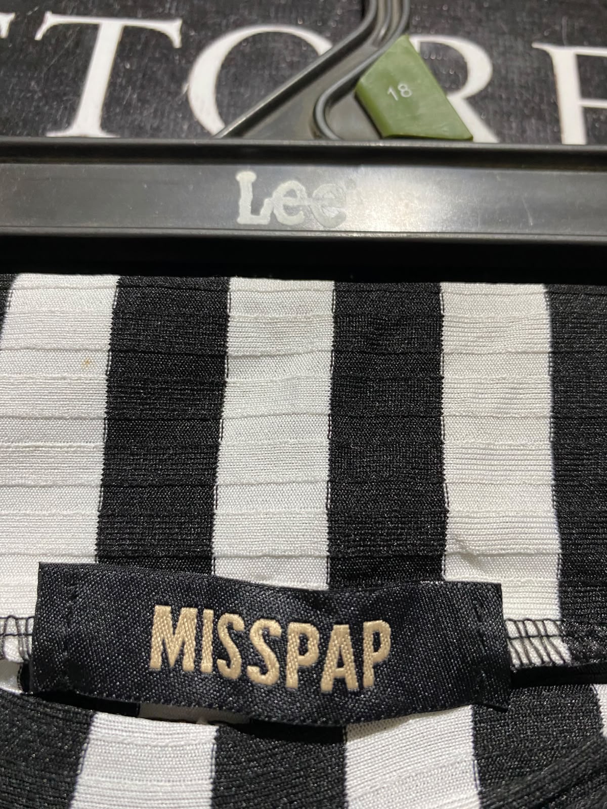 MISSPAP |XS| WAIST 24| B45| BLACK AND WHITE VERTICAL STRIPE FLARED PANTS