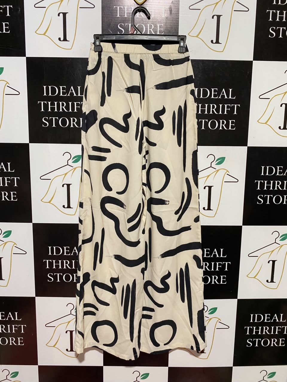 SEVEN WONDERS |XS| WAIST 22| B45| ABSTRACT GRAPHIC PRINT WIDE-LEG PANTS