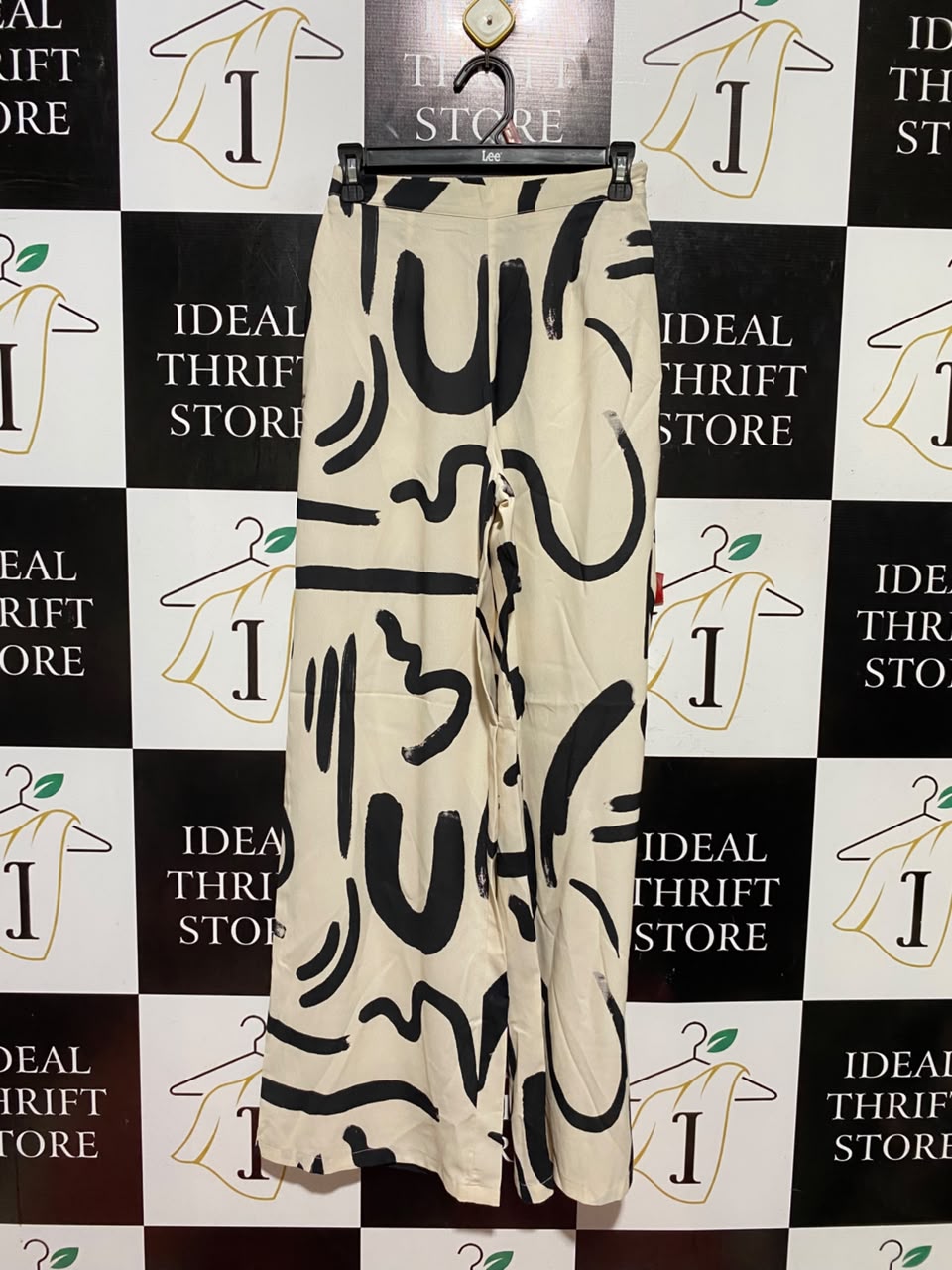 SEVEN WONDERS |XS| WAIST 22| B45| ABSTRACT GRAPHIC PRINT WIDE-LEG PANTS