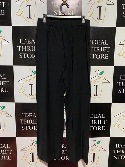 ZARA |L| WAIST 30| B45| CLASSIC BLACK HIGH-WAISTED WIDE-LEG PANTS