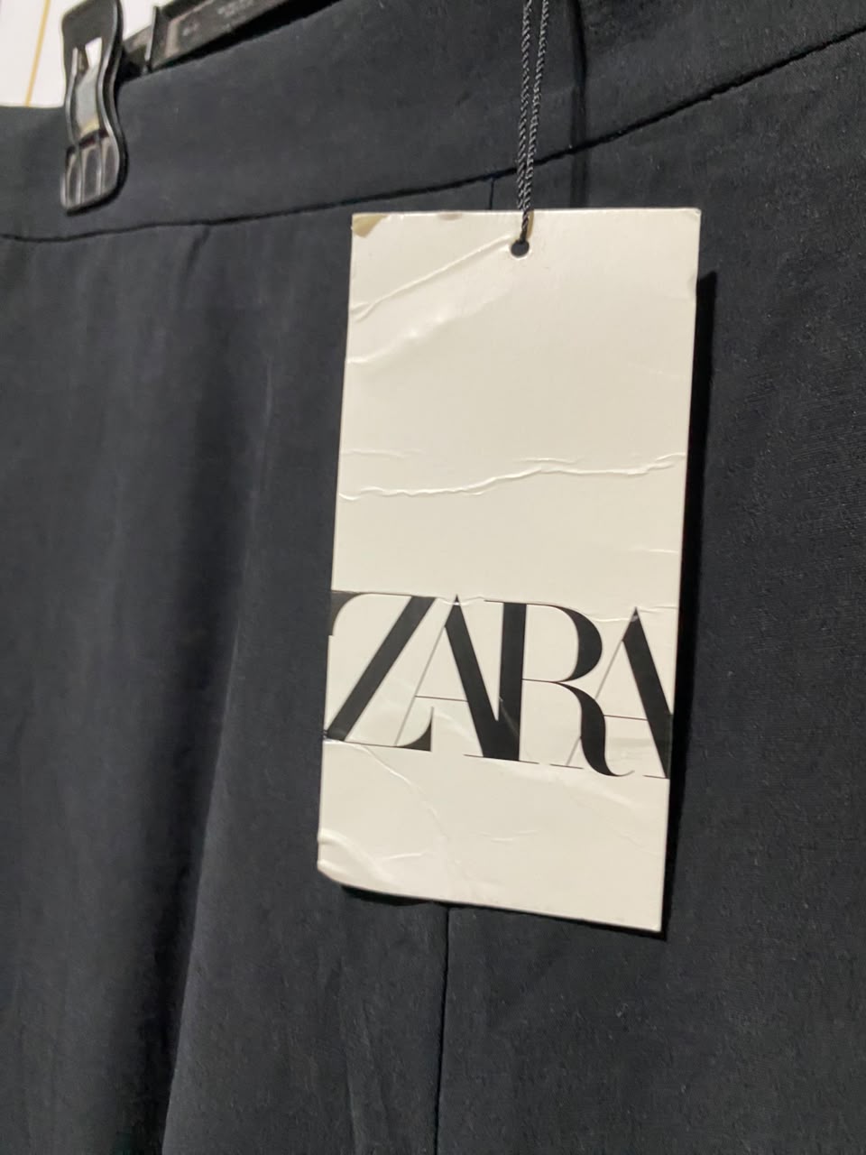 ZARA |L| WAIST 30| B45| CLASSIC BLACK HIGH-WAISTED WIDE-LEG PANTS