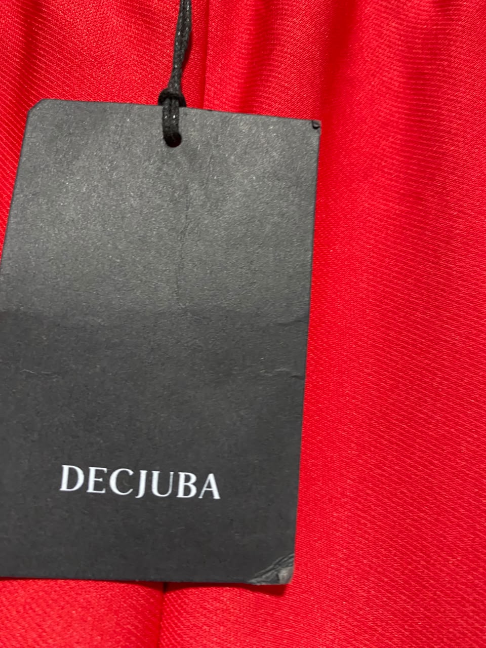 DECJUBA |S| WAIST 26| B45| RED WIDE-LEG TRACK PANTS WITH SIDE STRIPES