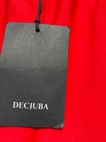 DECJUBA |S| WAIST 26| B45| RED WIDE-LEG TRACK PANTS WITH SIDE STRIPES