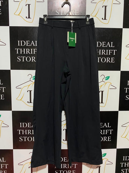 HALARA |M| WAIST 28| B45| CLASSIC BLACK HIGH-WAISTED WIDE-LEG PLEATED TROUSERS