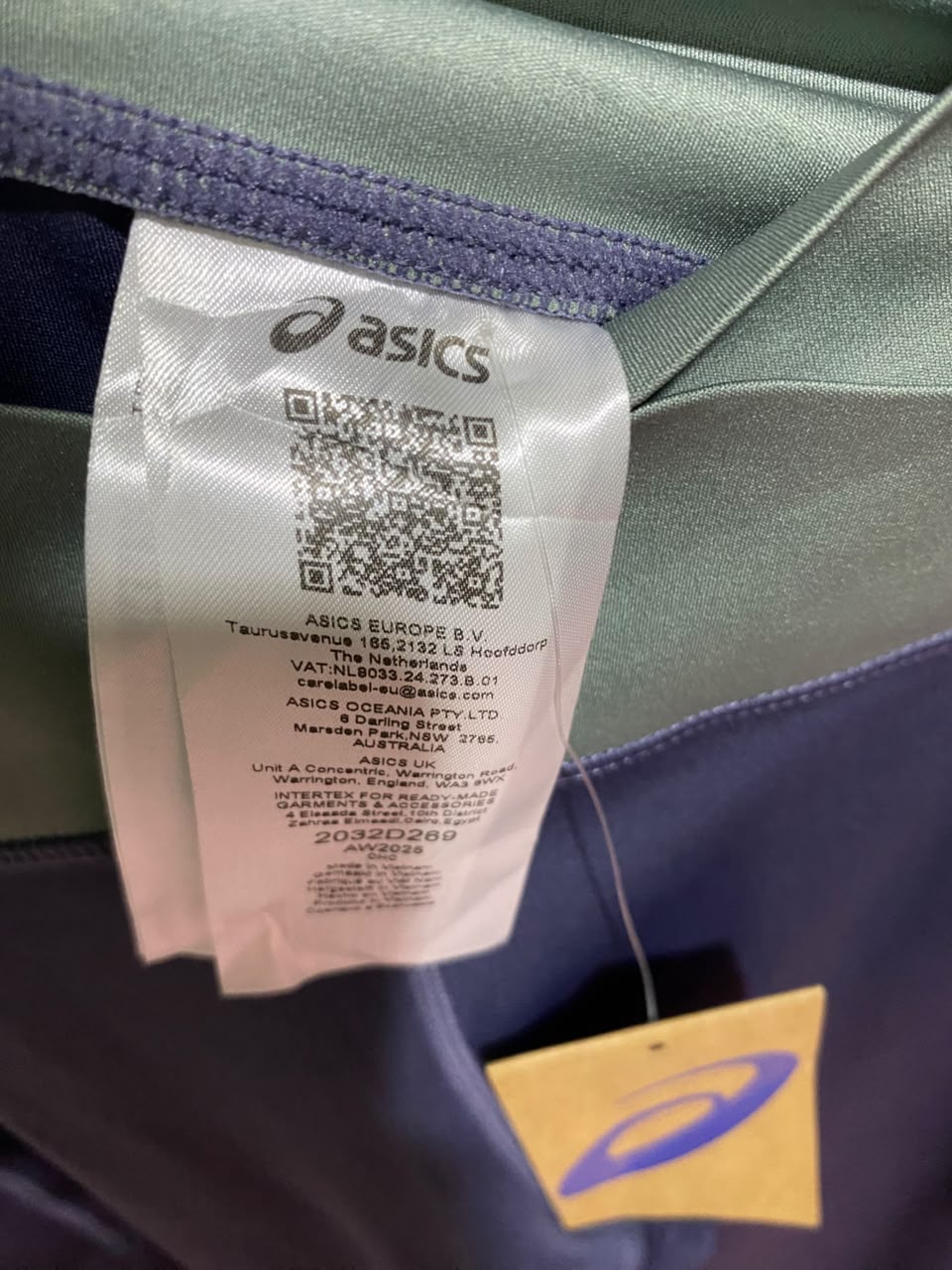 ASICS |L| WAIST 29| B45| COLOR-BLOCK HIGH-WAISTED CROSSOVER ACTIVEWEAR LEGGINGS